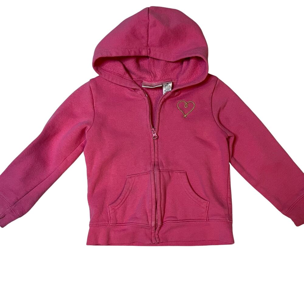 Jumping Beans pink full zip hoodie Size 3T